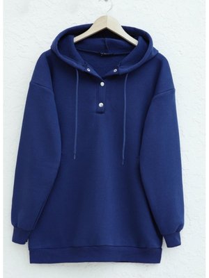 Yakası Çıtcıtlı Şardonlu Üç İplik Sweat