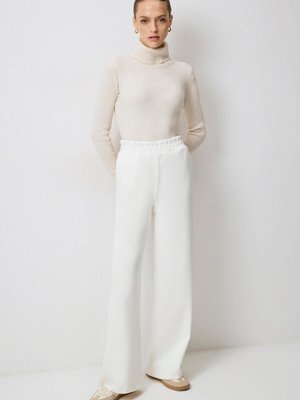 Straıght Fit Beli Lastikli Örme Pantolon Straıght Fit Beli Lastikli Örme Pantolon