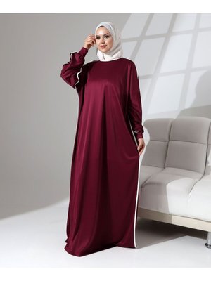 Manşetli Ve Biye Detaylı Namaz Elbisesi