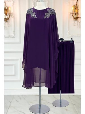 Mürdüm Mesture Abiye Takım Mürdüm Mesture Abiye Takım