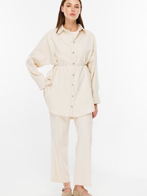 Premıum Dokuma Kumaş Oversıze Taş Gömlek