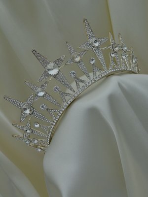 Beyaz Düğün Nişan Kına Gelin Tacı