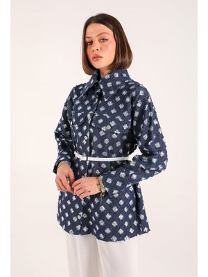 Lacivert Pullu Kot Ceket