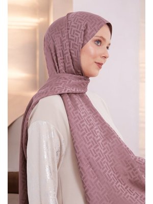 Dikdörtgen Desen Blue Jakar Şal Gül Kurusu Dikdörtgen Desen Blue Jakar Şal Gül Kurusu