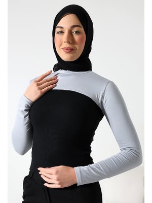 Balıkçı Yaka Boyunluklu Kolluk Gri