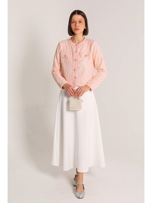 Pudra Payetli Hırka