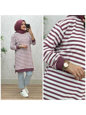 Çizgi Tunik K25 Gül Çizgi Tunik K25 Gül