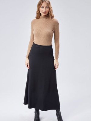 Siyah Kloş Uzun Etek