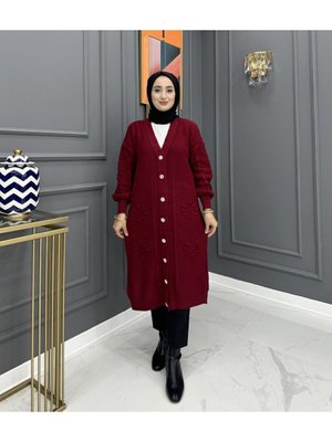 Tesettür Uzun Triko Hırka