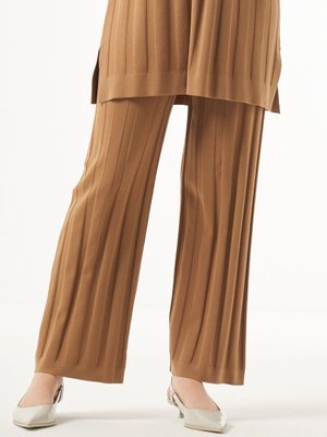 Merserize Kalın Fitilli Tek Pantolon Mocha Merserize Kalın Fitilli Tek Pantolon Mocha