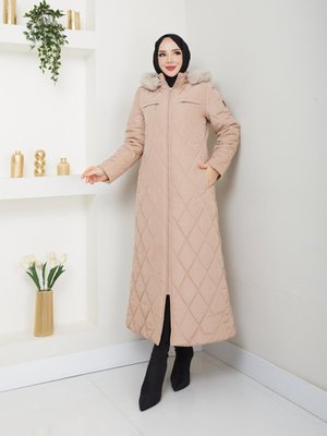 Kışlık Şişme Kapitone Elyaf Dolgulu Kaban Kışlık Şişme Kapitone Elyaf Dolgulu Kaban