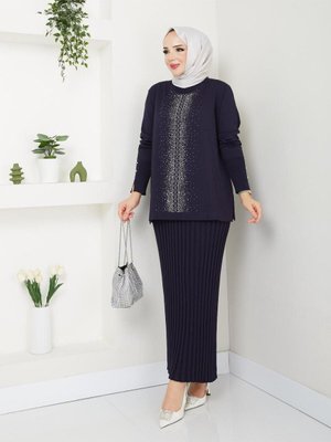 Merserize İkili Etekli Taşlı Takım