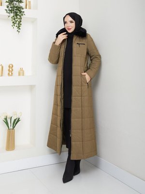 Araboy Şişme Kapitone Kışlık Kaban Yaka Kürklü Araboy Şişme Kapitone Kışlık Kaban Yaka Kürklü