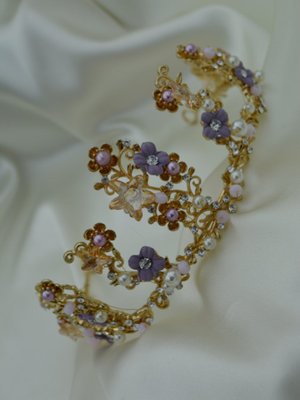 Çok Renkli Düğün Nişan Kına Gelin Tacı