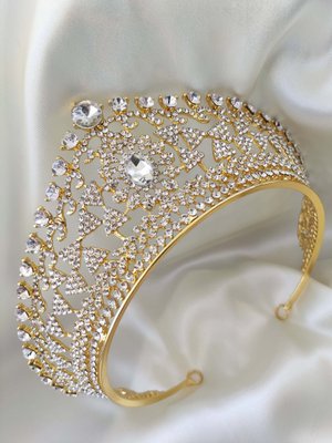 Beyaz Düğün Nişan Kına Gelin Tacı