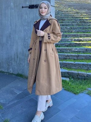 Rudy İki Renkli Trençkot Camel Rudy İki Renkli Trençkot Camel