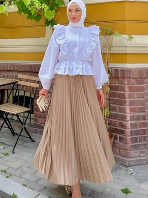 Vizon Pliseli Etek Vizon Pliseli Etek