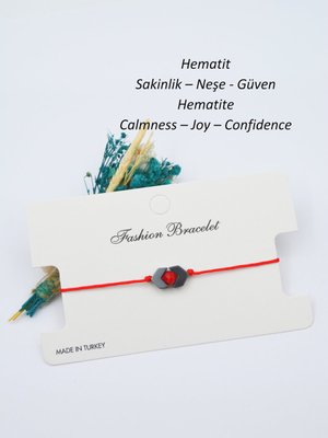 Kırmızı Hematit Doğal Taşlı Bileklik