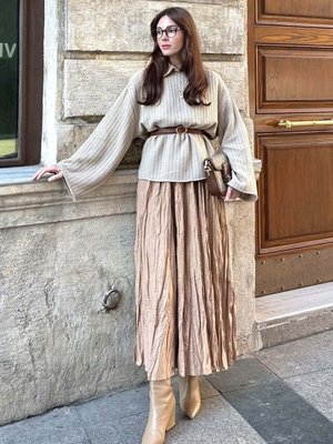 Kraşlı Bohem Etek Sütllü Kahve