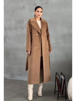 Kolları Nakış Detaylı Oversize Kaban K. Kamel