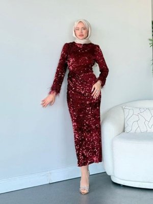 Berlin Kadife Abiye Elbise