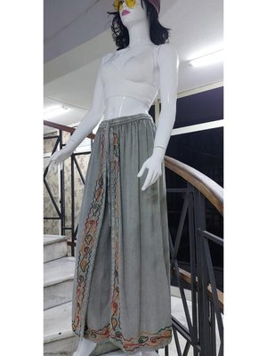 Taş Otantik Nakış İşlemeli Harem Şalvar Pantolon