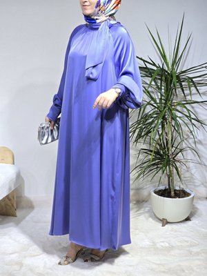 Mor Saten Davet Elbisesi