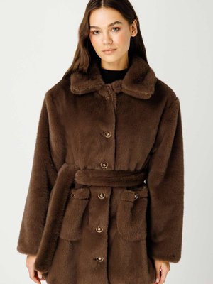 Rosa Kürk Kahve Kaban