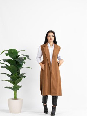 Kaşe Yelek Kahverengi Kaşe Yelek Kahverengi