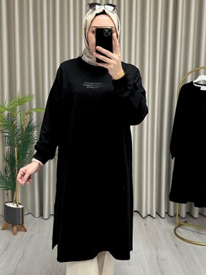 Yazı Baskılı Ara Boy Tunik