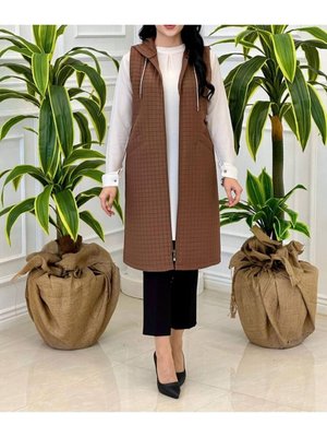 Kapüşonlu Kapitone Yelek