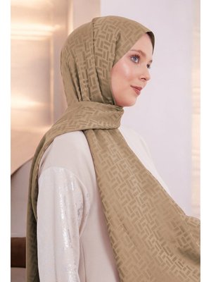 Dikdörtgen Desen Blue Jakar Şal Sütlü Kahve Dikdörtgen Desen Blue Jakar Şal Sütlü Kahve