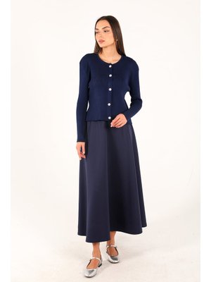 Lacivert Kısa Triko Hırka