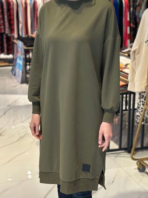 Soul Basic Uzun Sweat Tunik Haki
