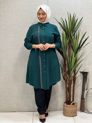 Sağ Tarafı Taş Yapıştırma Tunik Sağ Tarafı Taş Yapıştırma Tunik