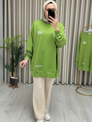 Baskılı Oversize Kesim Standart Beden Tunik Baskılı Oversize Kesim Standart Beden Tunik