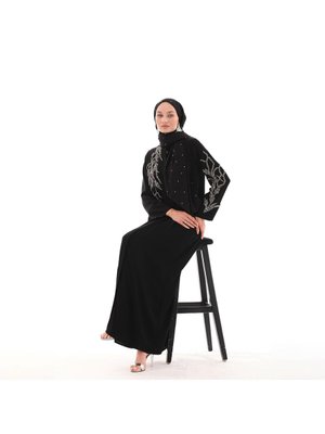 Lüks Star Sema Platin Ferace Dubai İpeği Kumaşı El İşlemesi Özel Dikim Lüks Star Sema Platin Ferace Dubai İpeği Kumaşı El İşlemesi Özel Dikim