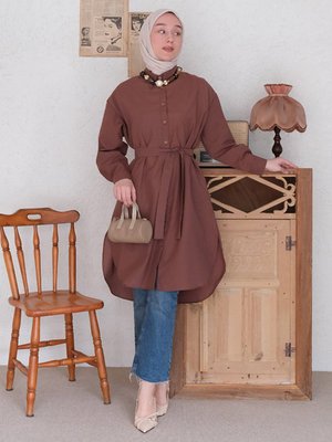 Acı Kahve Uzun Gömlek