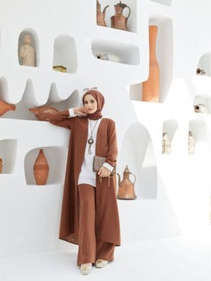 Keten Lü Takım Kahverengi Model