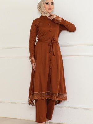 Kiremit Dantel Detaylı Takım Kiremit Dantel Detaylı Takım