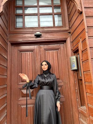 Lina Tesettür Abiye Elbise