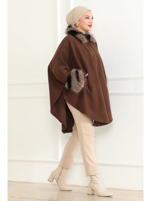 Kahverengi Kürklü Panço &
