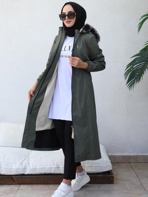 Bel Büzgülü Bondit Kaban Haki