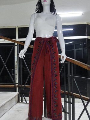 Tarçın Otantik Nakış İşlemeli Harem Şalvar Bulmaca Pantolon