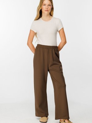 Beli Lastikli Scuba Kahve Pantolon