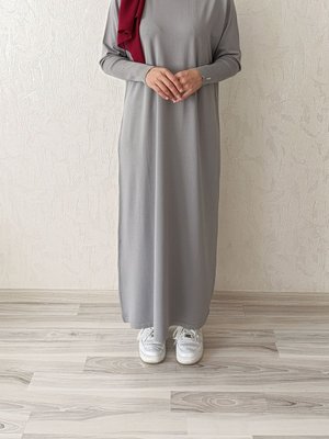 Triko Elbise Uzun Boy Rayon Kumaş Merserize Dokuma Lacivert