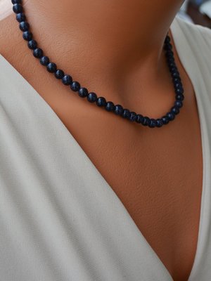 Lacivert Yıldıztaşı Kolye