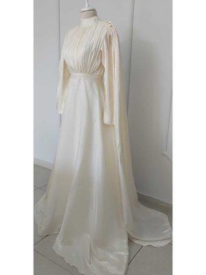 Adel Model Pelerinli Bilek Detaylı Söz Nikah Abiye Elbise