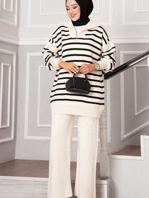 Kamyoncu Yaka Fermuarlı Triko Takım Kamyoncu Yaka Fermuarlı Triko Takım