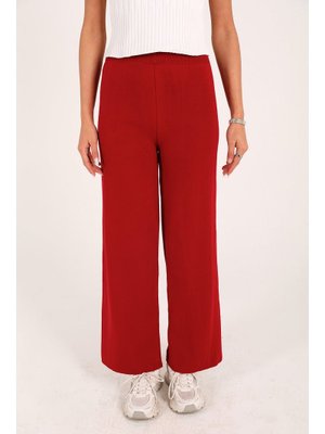 Kırmızı Triko Pantolon